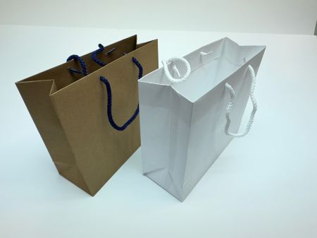 Paper bags with cotton ties - unbranded